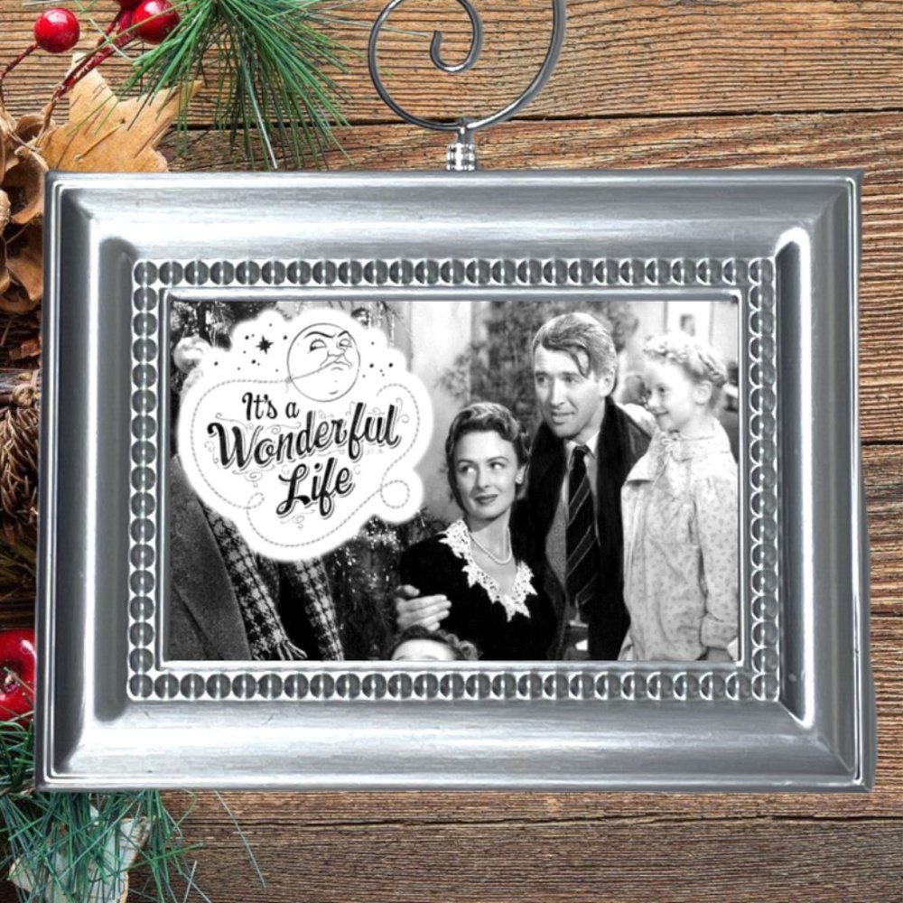 It's A Wonderful Life James Stewart Retro Nostalgic Christmas Tree Ornament